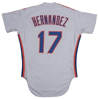 1983 Keith Hernandez Game Used and Signed New York Mets Road Jersey - 1st Jersey as a Met (Hernandez LOA & PSA/DNA)